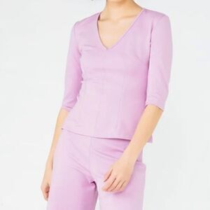 Chloe Kristyn Lavendula Veronica Ponte Half Sleeve Top M